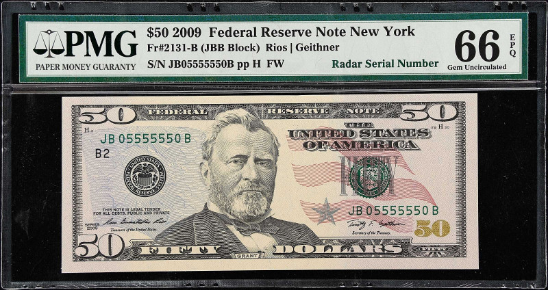 Lot of (3) Fr. 2131-B, 2173-A & 2182-B. 1990-2009 $50 & $100 Federal Reserve Not...