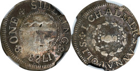 1783 John Chalmers Shilling. W-1785. Rarity-4+. Birds, Short Worm. Fine-15 (NGC).
A noteworthy offering for the scarce Short Worm variant of John Cha...