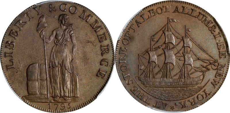 1795 Talbot, Allum & Lee Cent. Fuld-Unlisted, W-8635. Rarity-8+. Lettered Edge: ...