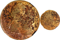 COLOMBIA. Charles III. 1775-NR JJ 8 Escudos. Nueva Reino Mint. Fr-35, KM-50.1, Cal-Type 202 #2102. Excavation Recovery (NGC).
Moderately encrusted in...