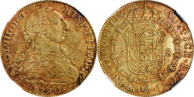 COLOMBIA. Charles III. 1780-NR JJ 8 Escudos. Nueva Reino Mint. Fr-35, KM-50.1, Cal-Type-202 #2110. Excavation Recovery (NGC).
Free from all but minor...