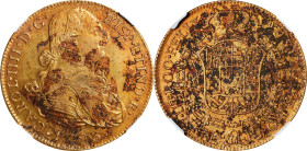 PERU. Charles IV. 1793-LM IJ 8 Escudos. Lima Mint. Fr-40, KM-92, Cal-Type 178 #1592. Excavation Recovery (NGC).
Moderately encrusted with strong acco...