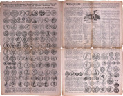 Smith, A.M. Circa 1881 John W. Haseltine's Illustrated.
18.75 inches x 12 inches. Double sided. An impressive piece that illustrates on one side doze...