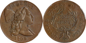 1794 Liberty Cap Cent. S-22. Rarity-1. Head of 1794. EF Details--Cleaned (PCGS).
This visually impressive Liberty Cap cent offers uniformly sharp def...
