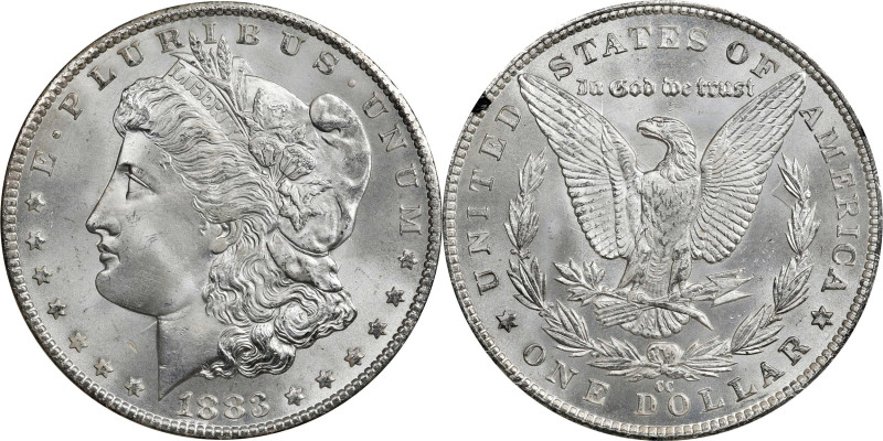 1883-CC GSA Morgan Silver Dollar. MS-67 (NGC).
This awe-inspiring Superb Gem is...