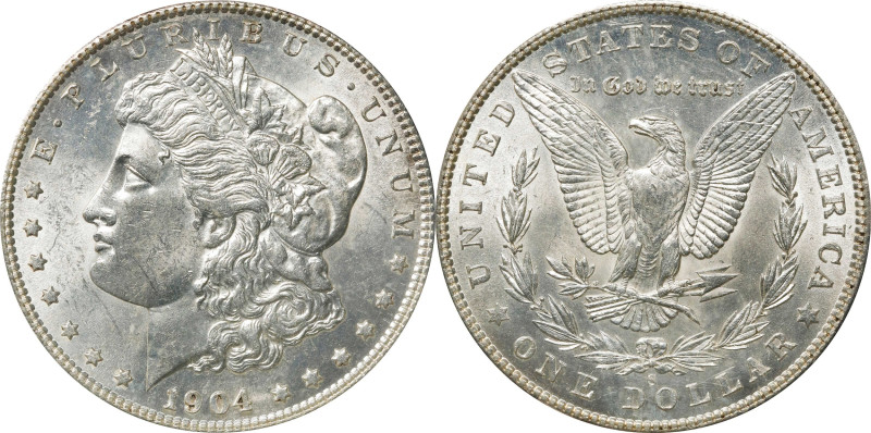 1904-S Morgan Silver Dollar. MS-61 (PCGS).
A scarce key date entry in the later...