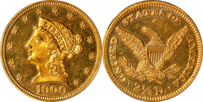 1900 Liberty Head Quarter Eagle. JD-1, the only known dies. Rarity-4-. Proof-62 ...