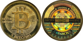 2011 Casascius 1 Bitcoin. Loaded. Firstbits 15Zj2te6. Series 2. Brass. MS-65 (ANACS).
Loaded with 1 BTC. While we have sold over two-dozen of the Ser...