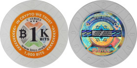 2016 BTCC 1K Bits "Poker Chip" 0.001 Bitcoin. Loaded. Firstbits 1EfoW54wx. Serial No. F01036. Series C. Genuine (ICG).
Loaded with 0.001 BTC. A desir...