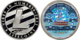 Pattern 2013 Lealana 5 Litecoin. Loaded. Firstbits LQwqXHkD. Serial No. 138. Red Address. Silver. Proof-69 Deep Cameo (PCGS).
 Loaded with 5 LTC. An ...