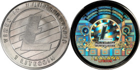 2013 Lealana 1 Litecoin. Loaded. Firstbits LTC41eB3. Black Address, Non-Serialized. "First Run" Variety. Nickel Brass. MS-67 (PCGS).
Loaded with 1 LT...