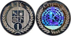 2014 CryptoVest "Zinodaur" 1 Litecoin. Loaded. Firstbits LM7dFRhu. First Edition. Zinc Alloy. MS-63 PL (ICG).
Loaded with 1 LTC. These special First ...