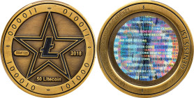 2018 Genesis LS1 0.5 Litecoin. Loaded. Firstbits LiLv8vzs. Serial No. 60. Antique Gold Finish. Alloy. MS-68 (PCGS).
Loaded with 0.5 LTC. One of just ...