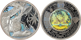 2020 Lealana "Carbon Chamaelon" 12.011 Monero (XMR). Kizekra Comics Series. Serial No. 2. Rainbow Hologram Finish. 2oz 999 Fine Silver. Proof-69 Deep ...