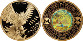 2020 Lealana "Platinum Phoenix" 19.508 Monero (XMR). Kizekra Comics Series. Serial No. 2. Gold Plated Finish. 2oz 999 Fine Silver. Proof-69 Deep Cameo...