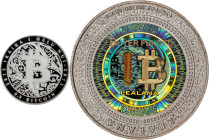 Unfunded Pattern 2013 Lealana 0.5 Bitcoin. Firstbits 15wRfe6S. Serial No. 138. Gold Hologram, Red Address. Silver. Proof-69 Deep Cameo (PCGS).
Unfund...