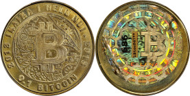 Redeemed 2013 Lealana 0.1 Bitcoin. Firstbits 1BtccPd7. Serial No. 686. Black Address. Brass. MS-65 (PCGS).
Redeemed and non-loaded. The present Seria...