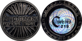 Unfunded 2016 Cryptocracy 1 Bitcoin. Firstbits 1A4WchK8v. Serial No. 219. Series 1. Black Nickel Finish. MS-66 (PCGS).
Unfunded and non-loaded. This ...