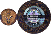 Unfunded 2017 Denarium "Bronze Bull" 1 Bitcoin. Firstbits 1EC6gtfv. Serial No. E14380. Bronze. MS-68 (PCGS).
Unfunded and non-loaded. A visually impr...