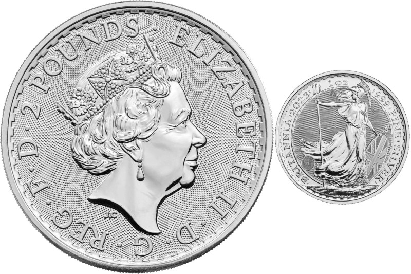 2023 Royal Succession Silver 1 Ounce Britannia, #6 to Last Coin Struck Under Que...