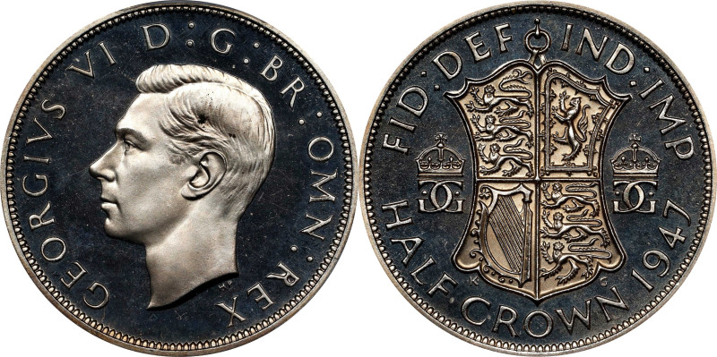 GREAT BRITAIN. 1/2 Crown, 1947. London Mint. George VI. PCGS PROOF-65 Deep Cameo...