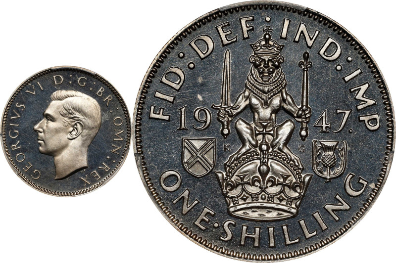 GREAT BRITAIN. Shilling, 1947. London Mint. George VI. PCGS PROOF-66 Deep Cameo....