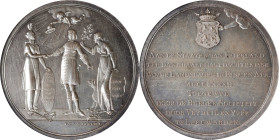 1782 Frisian Recognition of American Independence Medal. Betts-602. Silver. MS-62 (NGC).
44 mm. Prooflike fields support frosty, smartly impressed de...