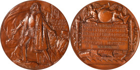 1892-1893 World's Columbian Exposition Award Medal. Eglit-90, Rulau-X3. Bronze. MS-67 BN (NGC).
76 mm. Awarded to W.G. KIDD, as noted on the base of ...