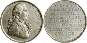 "1789" (ca. 1792) Twigg Medal. Musante GW-38, Baker-65. White Metal. MS-63 (PCGS).
35.6 mm. 292.8 grains. Lustrous pale silver-gray with some deeper ...