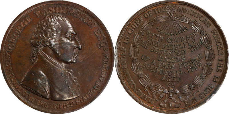 "1799" (ca. 1800) Westwood Medal. Second Reverse. Musante GW-83, Baker-80A. Bron...