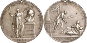 1808 Washington Benevolent Society Medal. Musante GW-94, Baker-327, Julian RF-23. Silver. AU-50 (PCGS).
42 mm. 452.5 grains. Pierced for suspension. ...