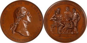 1887 International Medical Congress Medal. Musante GW-1038, Baker F-378, Julian-Unlisted. Bronze. Specimen-65 (PCGS).
76 mm. Gorgeous autumnal orange...