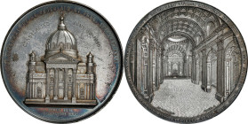 1864 Cathedral of St. Peter and St. Paul, Philadelphia Medal. By Anthony C. Paquet. White Metal. CONSECRATED JUNE 30 - 1890 in Obverse Field. Mint Sta...