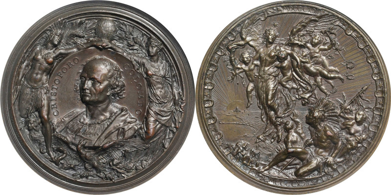 1892-1893 World's Columbian Exposition Cristoforo Colombo Medal. By Luigi Poglia...