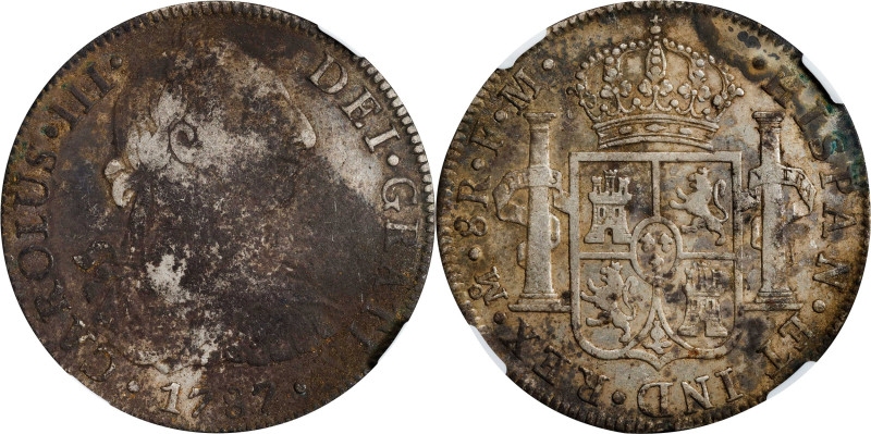 MEXICO. Charles III. 1787-Mo FM 8 Reales. Mexico City Mint. KM-106.2a. Excavatio...