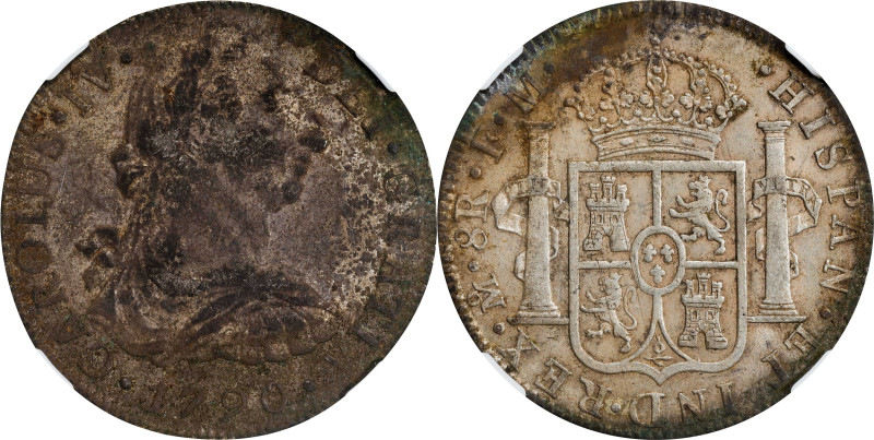 MEXICO. Charles IV. 1790-Mo FM 8 Reales. Mexico City Mint. KM-107. CAROLUS IV. E...