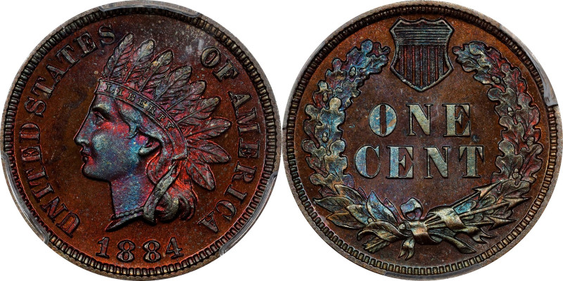 1884 Indian Cent. Proof-65 RB (PCGS).
PCGS# 2340. NGC ID: 22A5.

Estimate: $4...