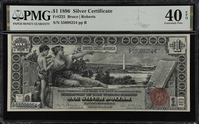 Fr. 225. 1896 $1 Silver Certificate. PMG Extremely Fine 40 EPQ.
An always impor...