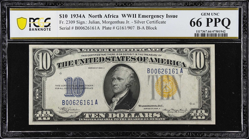 Fr. 2309. 1934A $10 North Africa Emergency Note. PCGS Banknote Gem Uncirculated ...