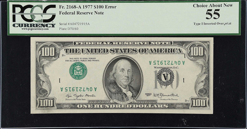 Fr. 2168-A. 1977 $100 Federal Reserve Note. Boston. PCGS Currency Choice About N...