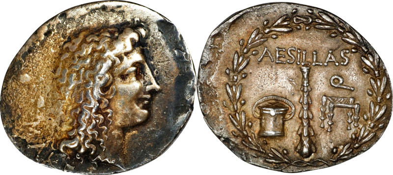 MACEDON. Under the Romans. Aesillas, Quaestor ca. 95-65 B.C. AR Tetradrachm (16....