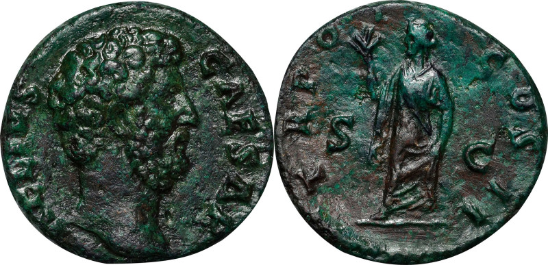 AELIUS AS CAESAR, A.D. 136-138. AE As (8.29 gms), Rome Mint, A.D. 137. VERY FINE...