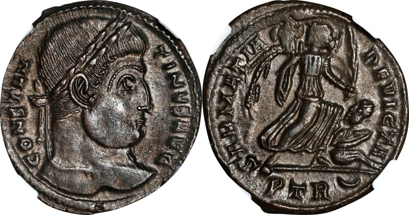 CONSTANTINE I, A.D. 307-337. AE3 (BI Nummus), Trier Mint, ca. A.D. 323-34. NGC M...