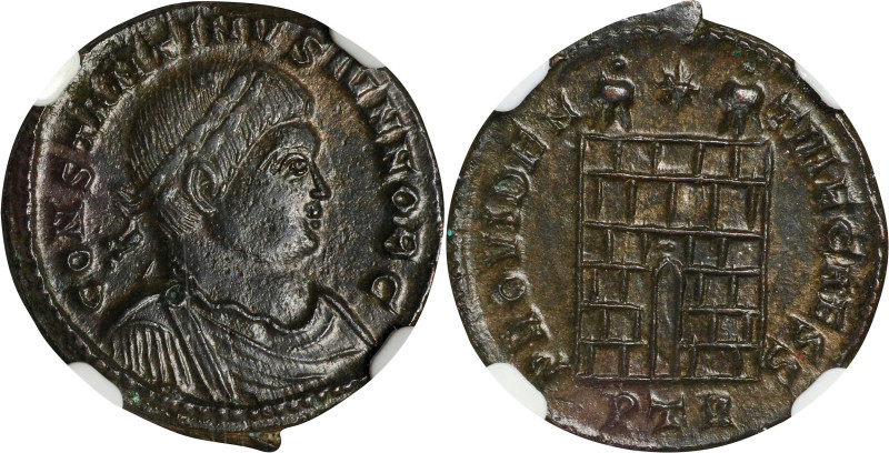 CONSTANTINE II as Caesar, A.D. 317-337. AE3 (BI Nummus) (3.79 gms), Trier Mint, ...