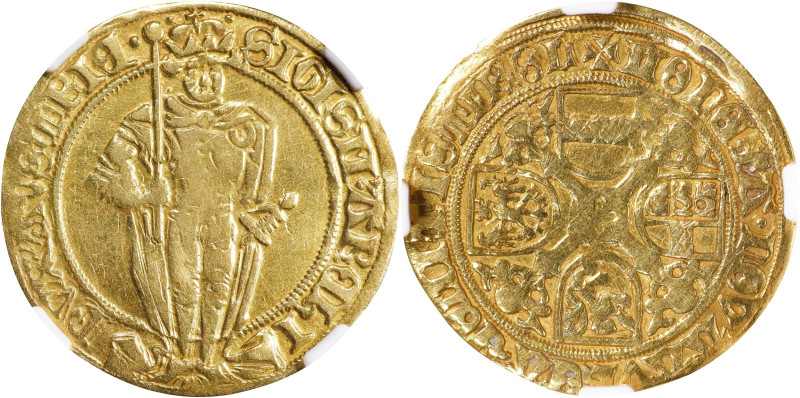 AUSTRIA. Holy Roman Empire. Goldgulden, ND (1439-90). Hall Mint. Archduke Sigism...