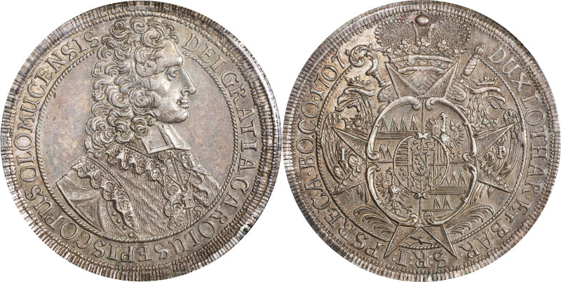 AUSTRIA. Olmutz. Taler, 1707. Kremsier Mint. Karl III Joseph von Lothringen. PCG...