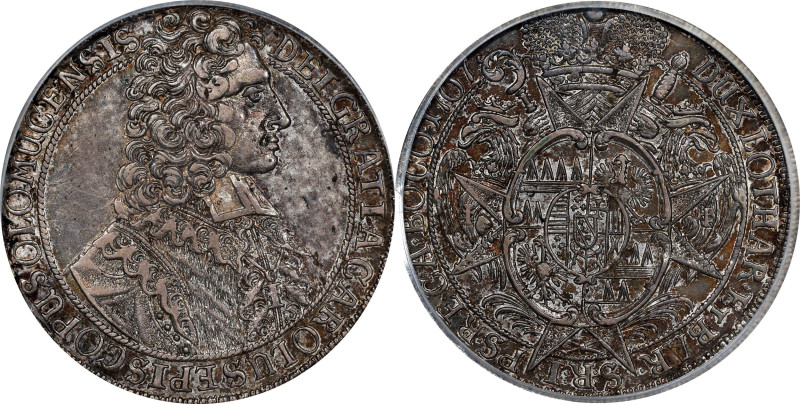 AUSTRIA. Olmutz. Taler, 1707. Kremsier Mint. Karl III Joseph von Lothringen. PCG...