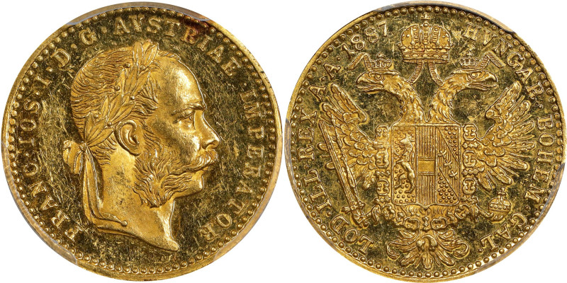 AUSTRIA. Ducat, 1887. Vienna Mint. Franz Joseph I. PCGS MS-62 Prooflike.
Fr-493...