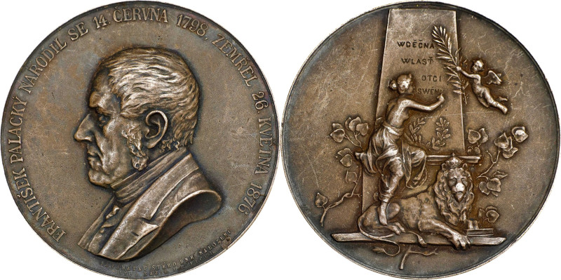 BOHEMIA. Silver František Palacký Medal, 1898. ABOUT UNCIRCULATED.
Weight: 64.7...