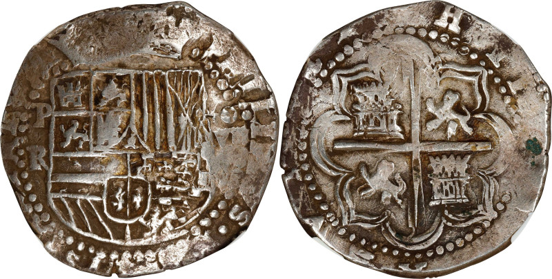 BOLIVIA. Cob 8 Reales, ND (1589-91)-P RL. Potosi Mint. Philip II. NGC VF-35.
KM...